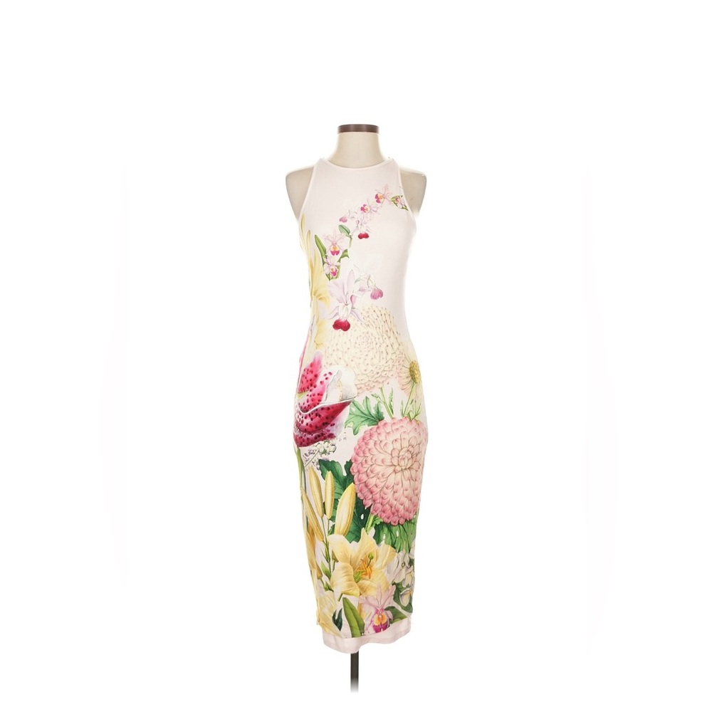 Ted Baker London Pink Floral Midi Dress